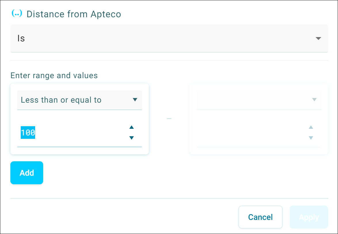 Filter configuration